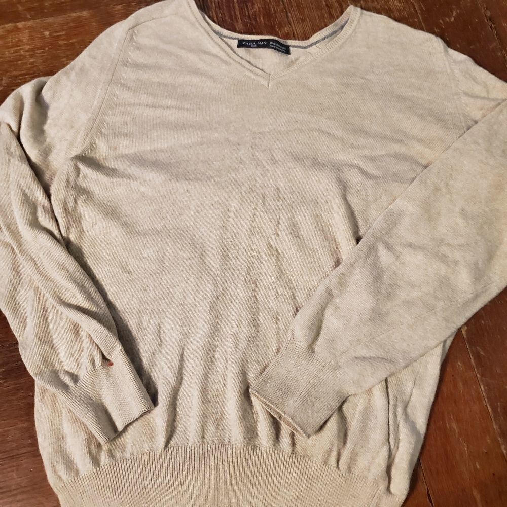 Zara mens  oatmeal sweater size Medium